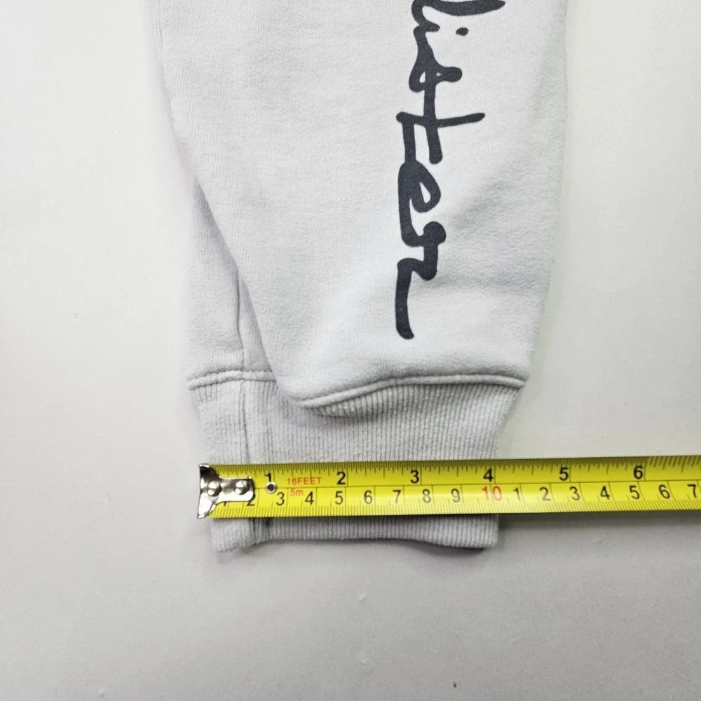 HOLLISTER Must-Have Collection Joggers M Gray White Ombre Dip Dye Logo Graphic